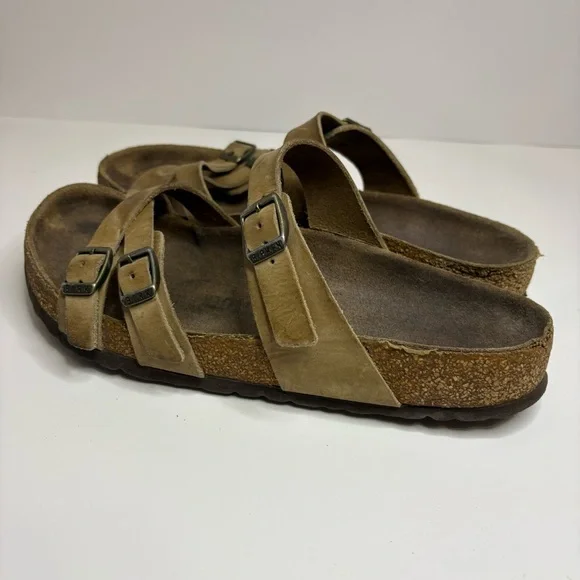 Birkenstock Franca Women’s Slide Sandals Tobacco Oiled Leather Size 39 ? - Picture 7 of 16